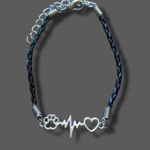 Signature Line Heart and Paw Bracelet