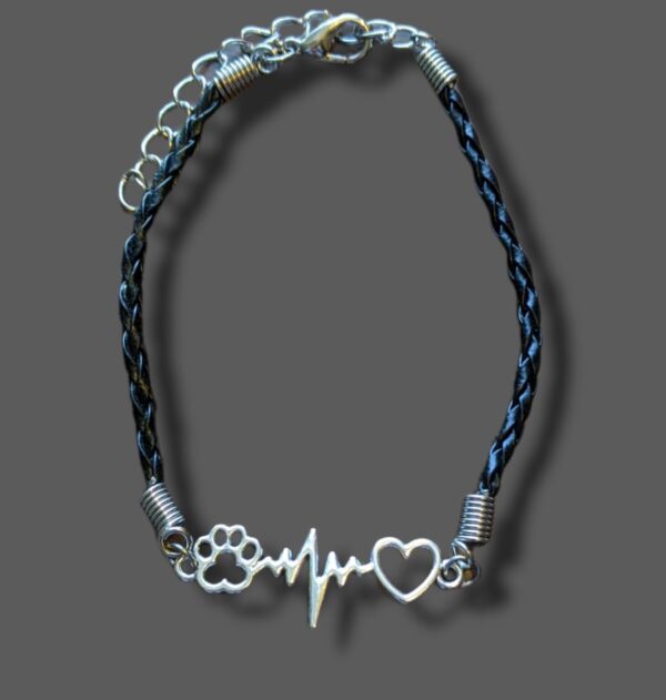 Signature Line Heart and Paw Bracelet