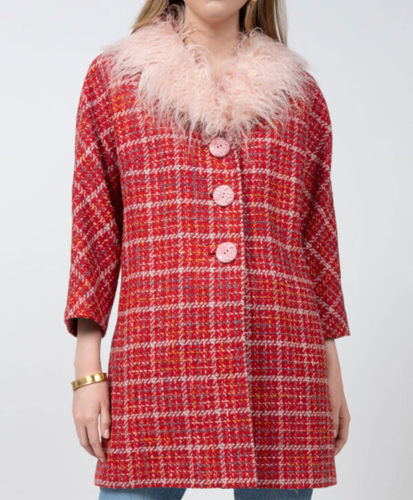 Ivy Jane Fur Collar Tweed Coat