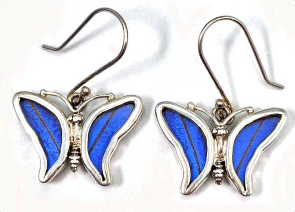 Blue Morpho Butterfly Earrings Made With Real Butterfly Wings – No Butterflies Are Harmed