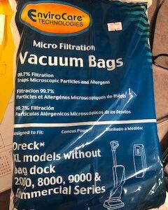 Oreck Vacuum Bags without Dock