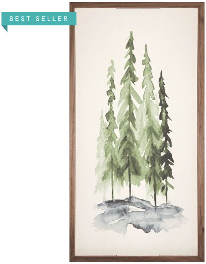 Watercolor Pines – Kendrick Home Wood Sign