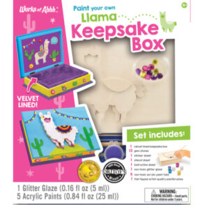 Paint Your Own Llama Keepsake Box