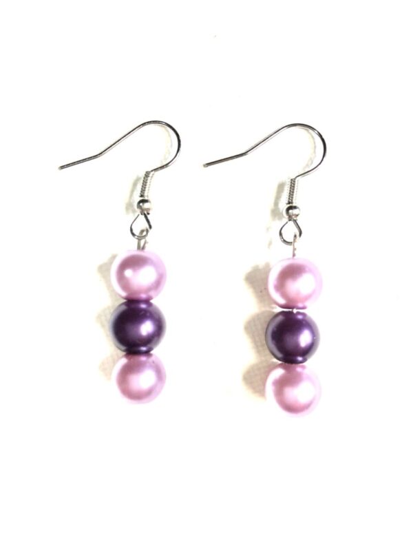 Handmade Dark & Light Purple Earrings