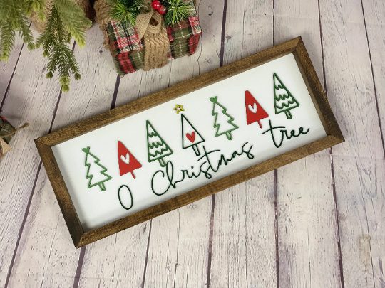O Christmas Tree Farmhouse Sign | Christmas Decor | Holiday Decor  | Modern Christmas Decor | 3D Christmas Sign