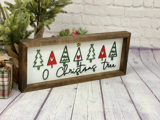 O Christmas Tree Farmhouse Sign | Christmas Decor | Holiday Decor  | Modern Christmas Decor | 3D Christmas Sign