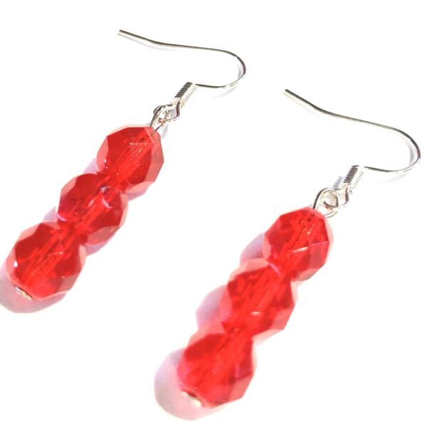 Handmade Ruby Red Earrings