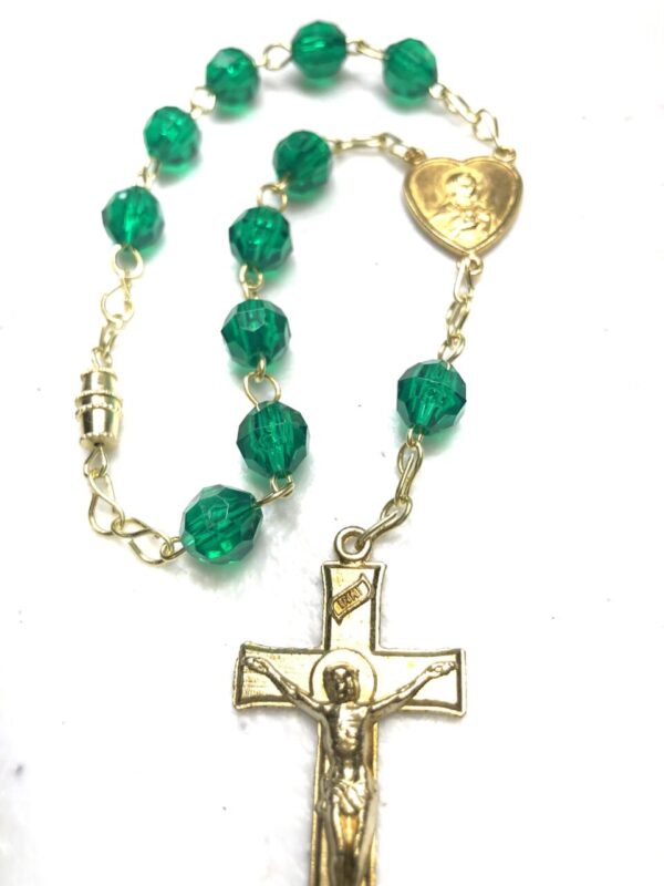 Handmade Green Car Rosary