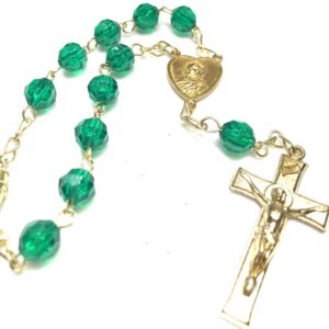 Handmade Green Car Rosary