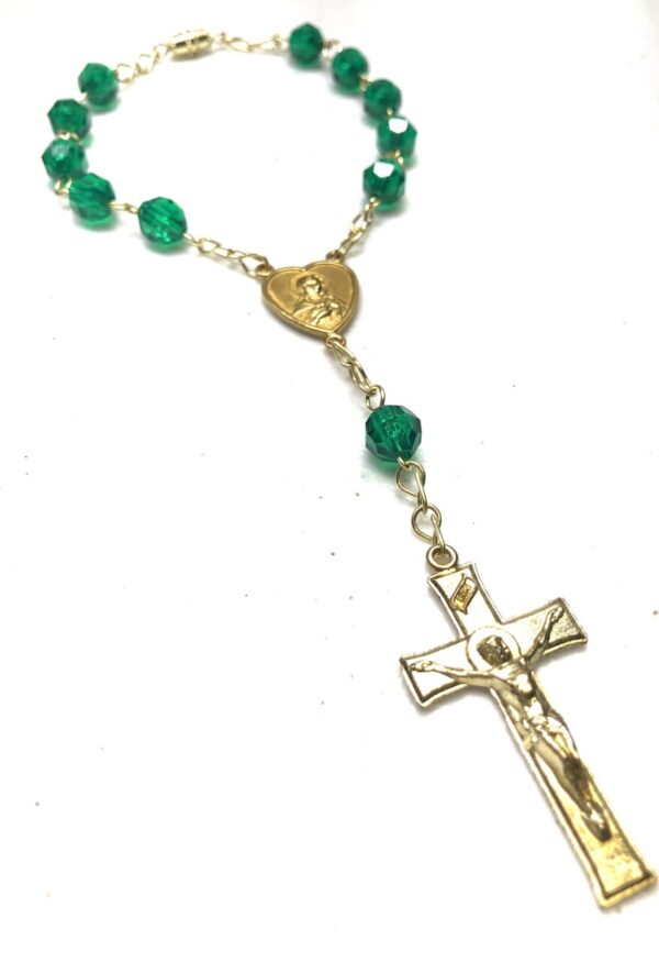 Handmade Green Car Rosary