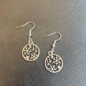 Snowflake Earrings in Silver