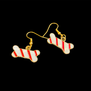 Christmas Dog Bone Earrings
