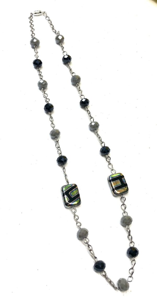 Handmade Black & Grey Necklace