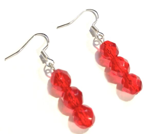 Handmade Ruby Red Earrings