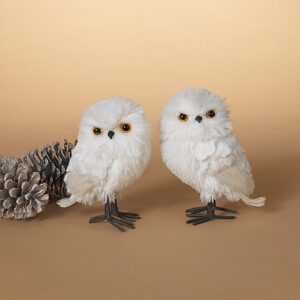 Faux Fur Owl Figurine – Small