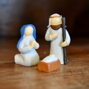 Mini Porcelain Nativity Scene