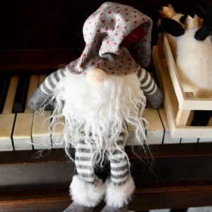 Grey Striped Winter Gnome