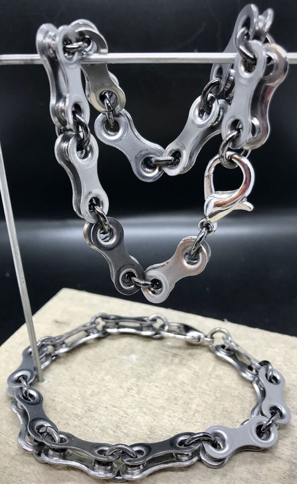 Double Chain Link Bracelet – Gunmetal Gray