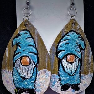 Blue Gnome Earrings