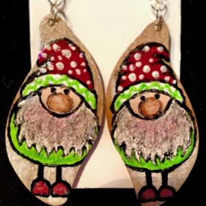 Green and Red Gnome Earrings