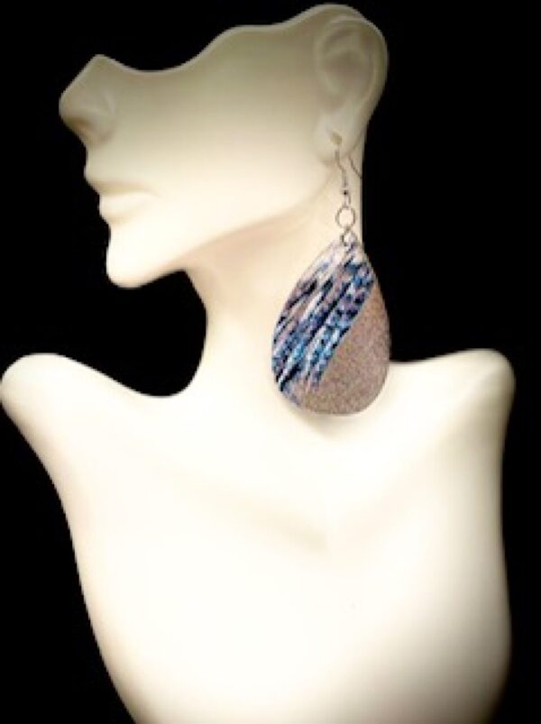 Silver and Blue Earrings