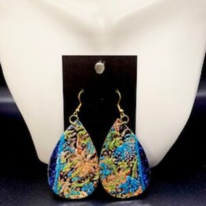 Teal, Green and Gold Earrings