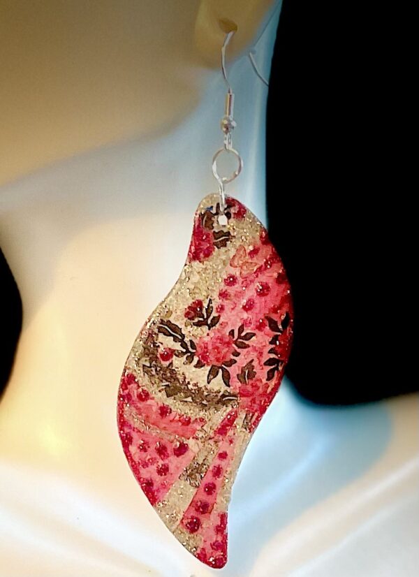 Pink and Silver Earrings