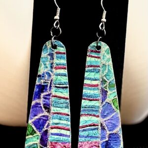 Blue with Silver Highlights Earrings