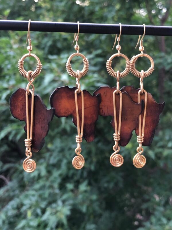 Africa wooden earrings