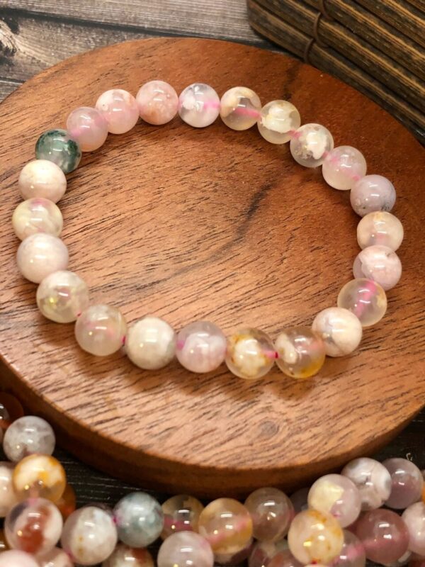 Cherry blossom agate 8mm