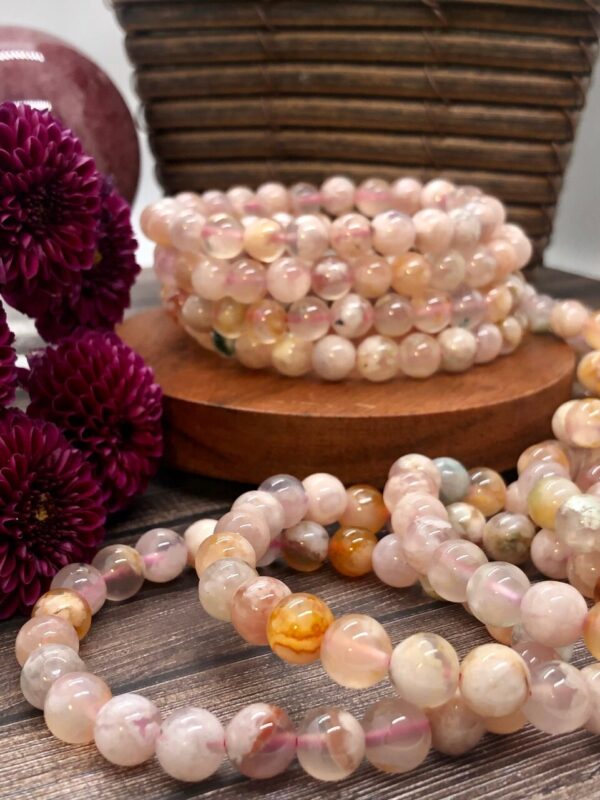 Cherry blossom agate 8mm