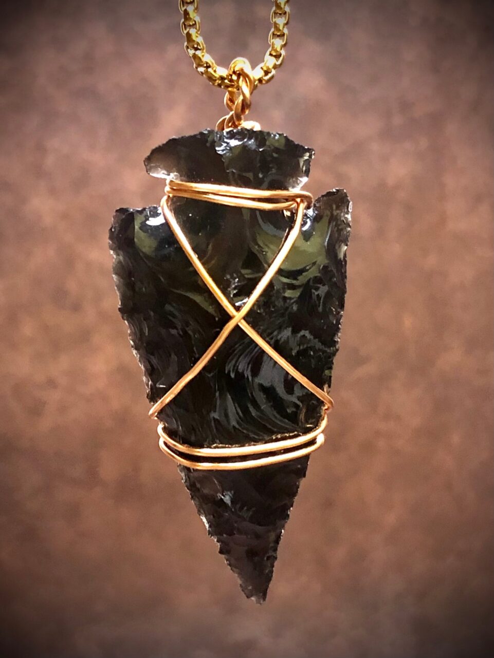 Alchemia Obsidian Arrowhead & Wood Necklace - Charles Albert Inc