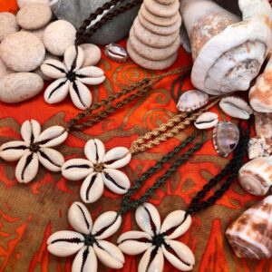 Crowrie Shell Flower Necklace