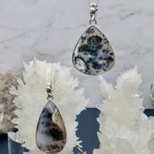 Dendritic Agate Sterling Silver 925 Necklace