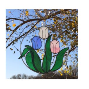 Tulip Stained Glass Suncatcher