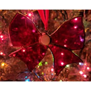 Stainded Glass Bow Ornament