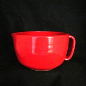 Red Pottery Batter Bowl by Artist Terry Ferris