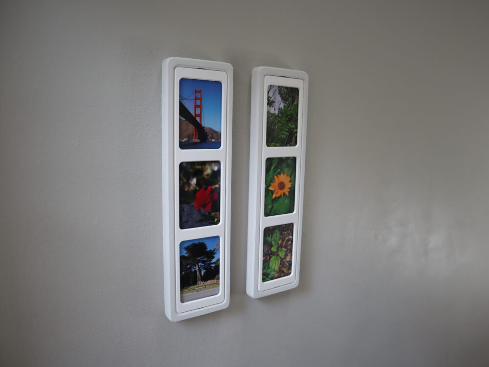 Multi Photo Collage Frames, White, 3 Wallet Size Photo Slots