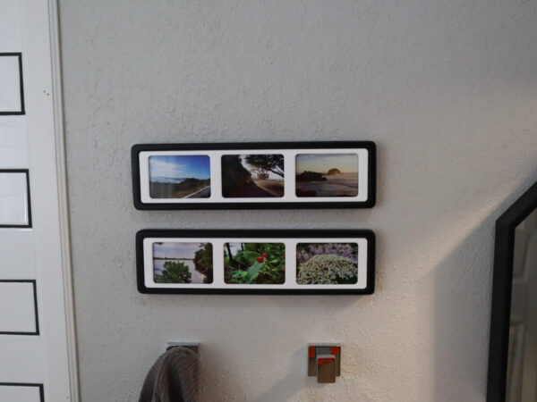 Multi Photo Collage Frames, Black, 3 Wallet Size Photo Slots