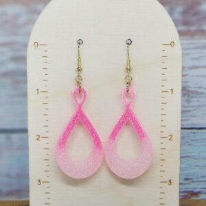 Pink on Pink Glitter Earrings