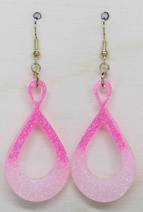 Pink on Pink Glitter Earrings