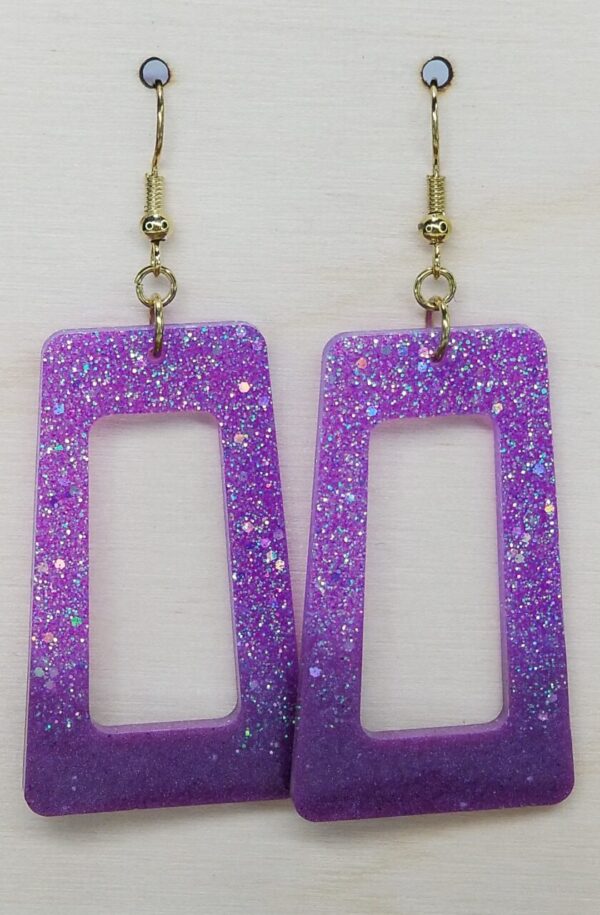 Purple Glitter Earrings