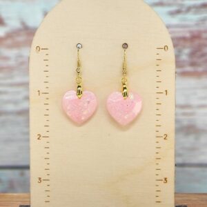Petite Pink Heart Earrings