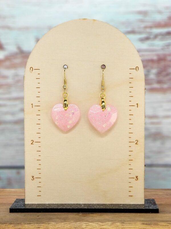 Petite Pink Heart Earrings