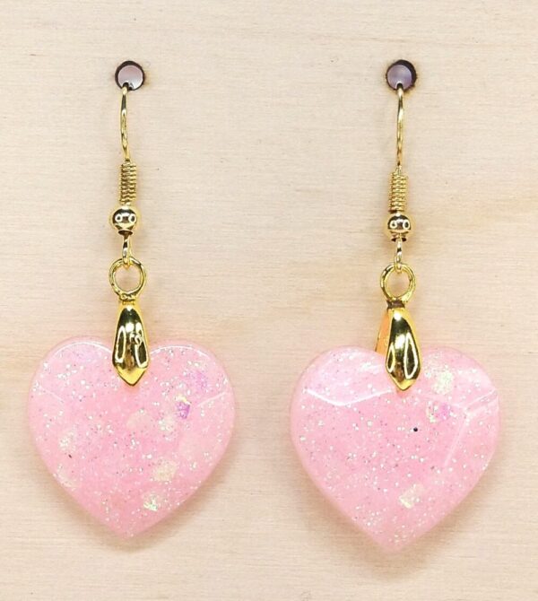 Petite Pink Heart Earrings