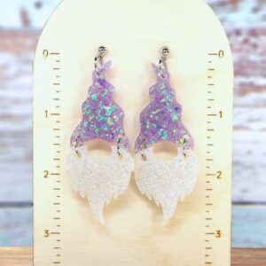 Purple Gnome Earrings