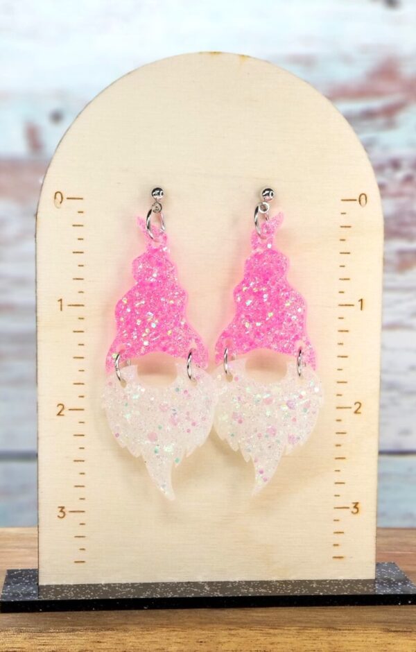 Pink Gnome Earrings