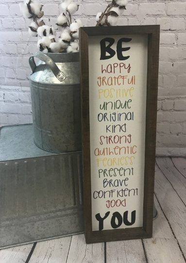 Be You Vertical Farmhouse Sign | Kid’s Room Decor
