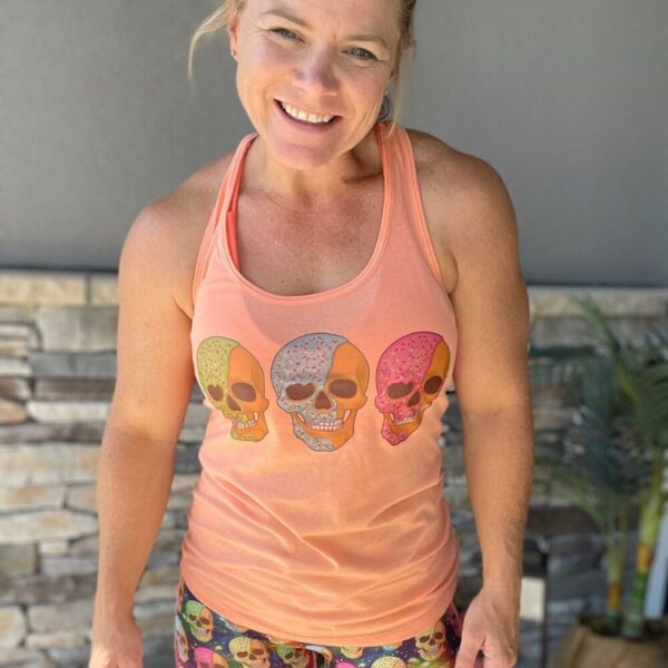 Frosted Skulls Racerback Tank
