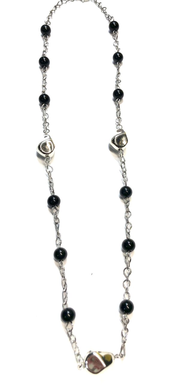 Handmade Black & Silver Colored Necklace